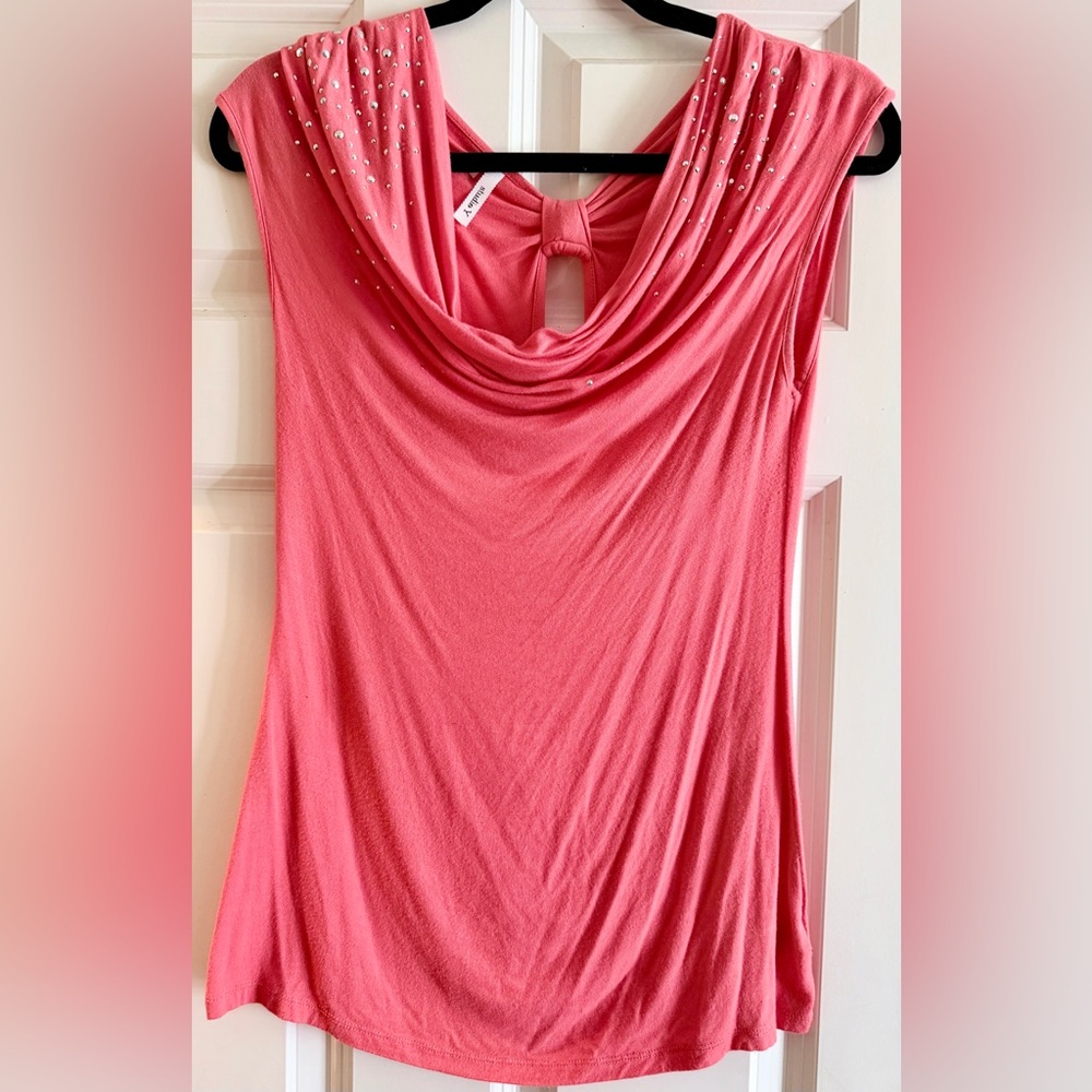 Studio Y Coral Sleeveless Blouse